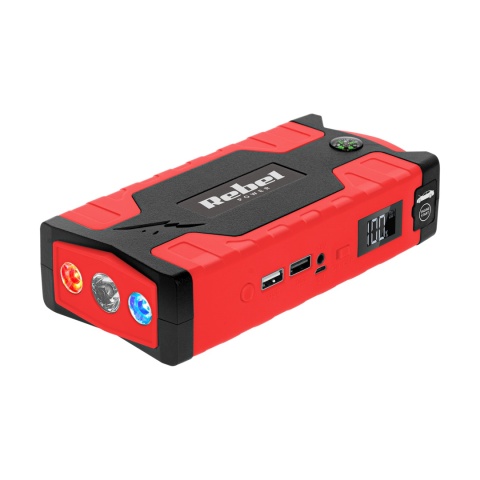 Jump starter - power bank z przewodami rozruchowymi i kompresorem Jump starter - power bank z przewodami rozruchowymi i kompresorem