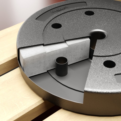Obciążenie bitumiczne 20kg otwór 31mm Rebel solidne Obciążenie bitumiczne 20kg otwór 31mm Rebel solidne