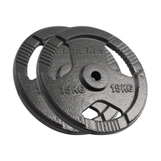 Obciążenie żeliwne zestaw 2x15kg 30kg otwór 31mm talerz z uchwytami REBEL