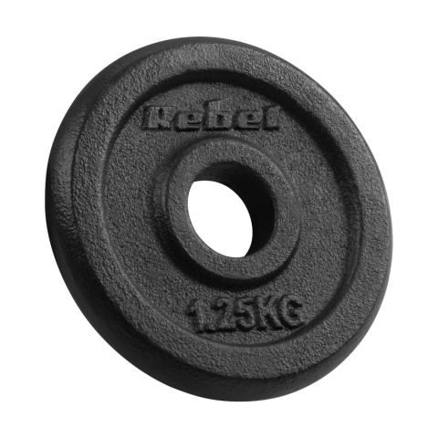 Obciążenie żeliwne zestaw 4x1.25kg 6KG otwór 31mm talerz klasyczny REBEL Obciążenie żeliwne zestaw 4x1.25kg 6KG otwór 31mm talerz klasyczny REBEL