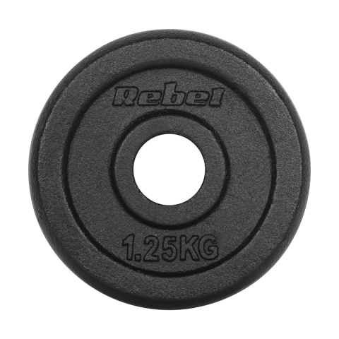 Obciążenie żeliwne zestaw 4x1.25kg 6KG otwór 31mm talerz klasyczny REBEL Obciążenie żeliwne zestaw 4x1.25kg 6KG otwór 31mm talerz klasyczny REBEL