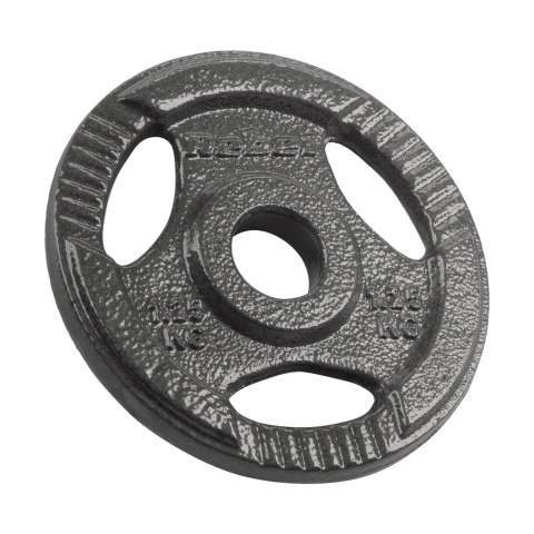 Obciążenie żeliwne zestaw 4x1.25kg 6kg otwór 31mm talerz z uchwytami REBEL Obciążenie żeliwne zestaw 4x1.25kg 6kg otwór 31mm talerz z uchwytami REBEL