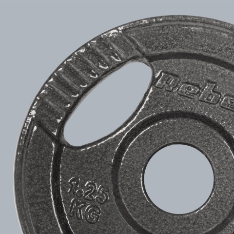 Obciążenie żeliwne zestaw 4x1.25kg 6kg otwór 31mm talerz z uchwytami REBEL Obciążenie żeliwne zestaw 4x1.25kg 6kg otwór 31mm talerz z uchwytami REBEL