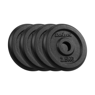 Obciążenie żeliwne zestaw 4x2.5kg 10kg otwór 31mm talerz klasyczny REBEL