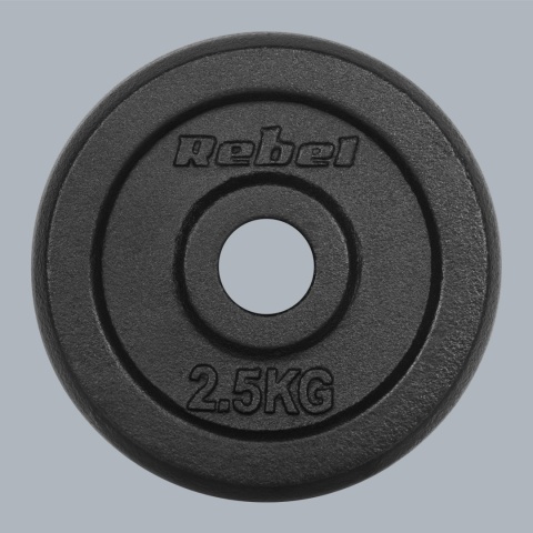 Obciążenie żeliwne zestaw 4x2.5kg 10kg otwór 31mm talerz klasyczny REBEL Obciążenie żeliwne zestaw 4x2.5kg 10kg otwór 31mm talerz klasyczny REBEL