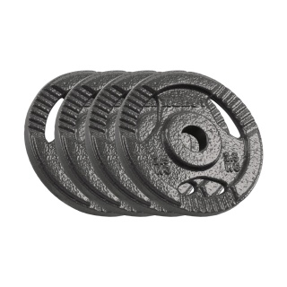 Obciążenie żeliwne zestaw 4x2.5kg 10kg otwór 31mm talerz z uchwytami REBEL