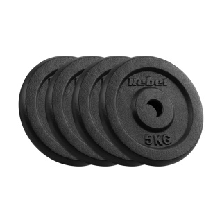 Obciążenie żeliwne zestaw 4x5kg 20kg otwór 31mm talerz klasyczne REBEL