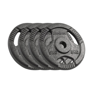 Obciążenie żeliwne zestaw 4x5kg 20kg otwór 31mm talerz z uchwytami REBEL