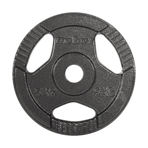 Obciążenie żeliwne zestaw 4x5kg 20kg otwór 31mm talerz z uchwytami REBEL