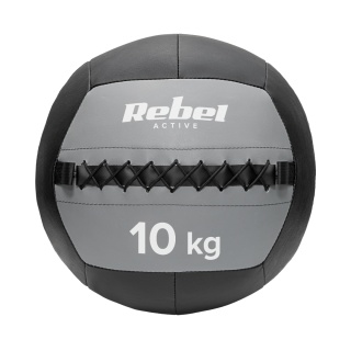 Piłka lekarska rehabilitacyjna do ćwiczeń 10 kg Rebel skórzana