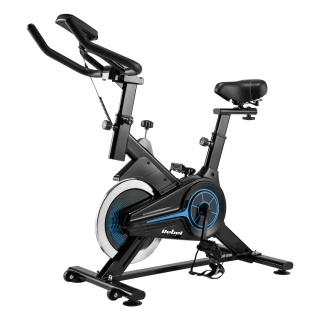Rower treningowy spinningowy kółka transportowe LCD uchwyt regulacja REBEL