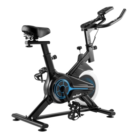 Rower treningowy spinningowy kółka transportowe LCD uchwyt regulacja REBEL Rower treningowy spinningowy kółka transportowe LCD uchwyt regulacja REBEL