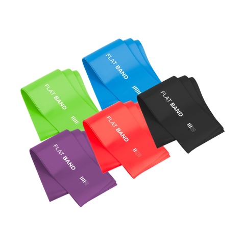 Zestaw 5 gum taśm do ćwiczeń treningu rehabilitacyjna fitness band 2M Rebel