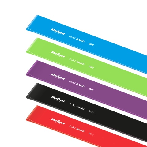 Zestaw 5 gum taśm do ćwiczeń treningu rehabilitacyjna fitness band 2M Rebel