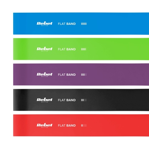 Zestaw 5 gum taśm do ćwiczeń treningu rehabilitacyjna fitness band 2M Rebel