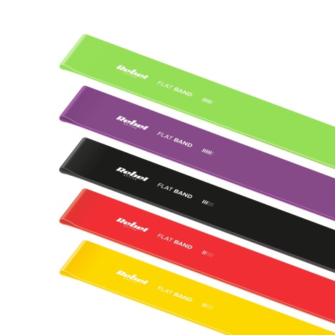 Zestaw 5 gum taśm do ćwiczeń treningu rehabilitacyjna fitness band 2M Rebel