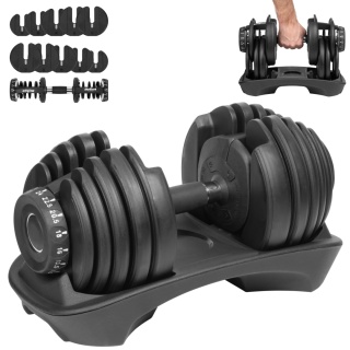 Hantel żeliwny regulowany gumowany obciążenie 24 kg hantle żeliwne Rebel
