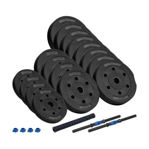 Hantle bitumiczne regulowane z łącznikiem 2x20kg średnica 28 mm Rebel Hantle bitumiczne regulowane z łącznikiem 2x20kg średnica 28 mm Rebel