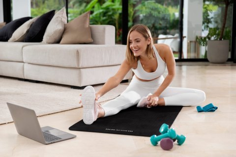 Mata gimnastyczna do ćwiczeń do jogi pilatesu fitness 1,5cm karimata REBEL Mata gimnastyczna do ćwiczeń do jogi pilatesu fitness 1,5cm karimata REBEL