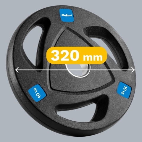 Obciążenie żeliwne olimpijskie zestaw 2x10kg 20kg 51mm talerze Rebel Obciążenie żeliwne olimpijskie zestaw 2x10kg 20kg 51mm talerze Rebel