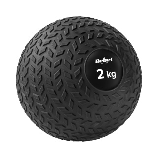 Piłka lekarska mała do ćwiczeń rehabilitacji slam ball 23cm 2kg Rebel