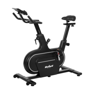 Rower spinningowy treningowy stacjonarny regulowany LCD 120kg uchwyt Rebel