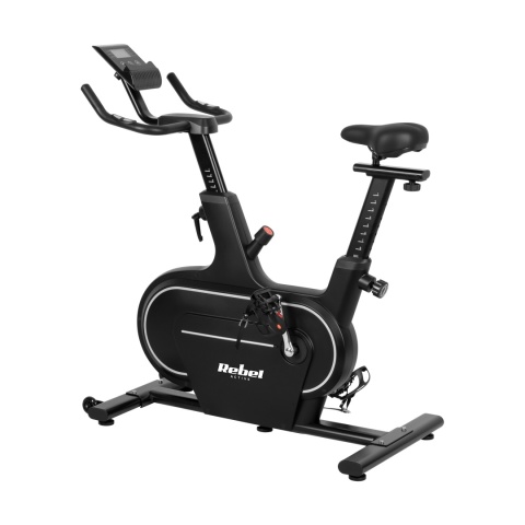 Rower spinningowy treningowy stacjonarny regulowany LCD 120kg uchwyt Rebel