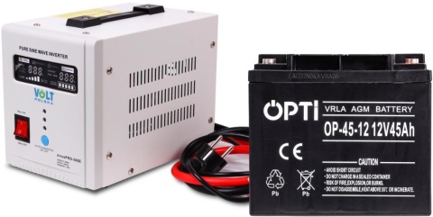 Zestaw do awaryjnego zasilania 45Ah 500W Zestaw do awaryjnego zasilania 45Ah 500W