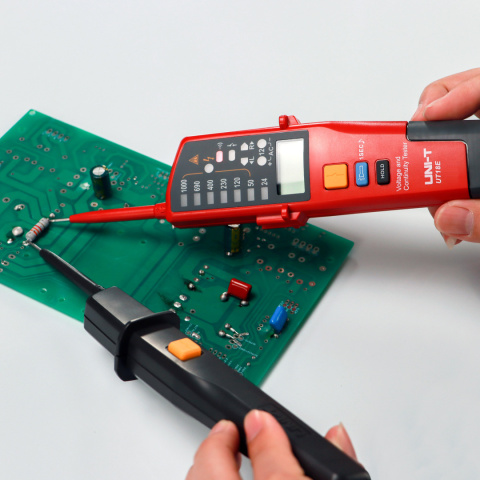 Miernik wskaźnik tester napięcia Uni-T UT18E kolejność faz ciągłość obwodu Miernik wskaźnik tester napięcia Uni-T UT18E kolejność faz ciągłość obwodu