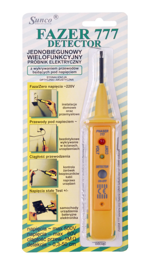 Próbnik elektryczny Fazer 777 Detector tester Sunco