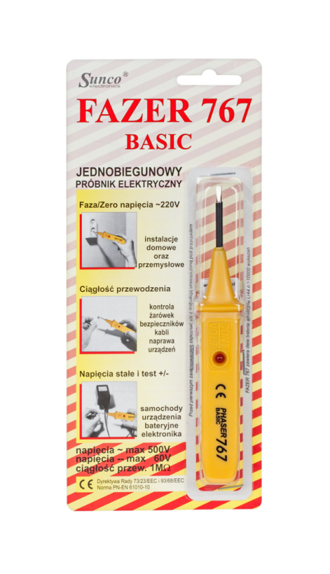 Próbnik napięcia detektor elektryczny Fazer 767 Próbnik napięcia detektor elektryczny Fazer 767