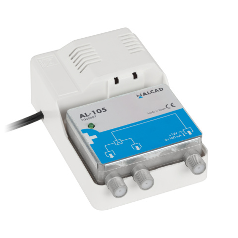 Rozdzielacz antenowy 2 TV 12V rozgałęźnik splitter Alcad AL-105 Rozdzielacz antenowy 2 TV 12V rozgałęźnik splitter Alcad AL-105