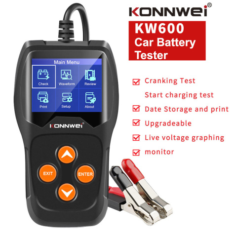 Tester Akumulatorów Konnwei KW600 - Diagnostyka Akumulatora Samochodowego 12V Tester Akumulatorów Konnwei KW600 - Diagnostyka Akumulatora Samochodowego 12V
