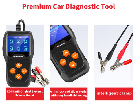 Tester Akumulatorów Konnwei KW600 - Diagnostyka Akumulatora Samochodowego 12V Tester Akumulatorów Konnwei KW600 - Diagnostyka Akumulatora Samochodowego 12V