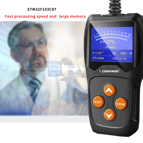 Tester Akumulatorów Konnwei KW600 - Diagnostyka Akumulatora Samochodowego 12V Tester Akumulatorów Konnwei KW600 - Diagnostyka Akumulatora Samochodowego 12V
