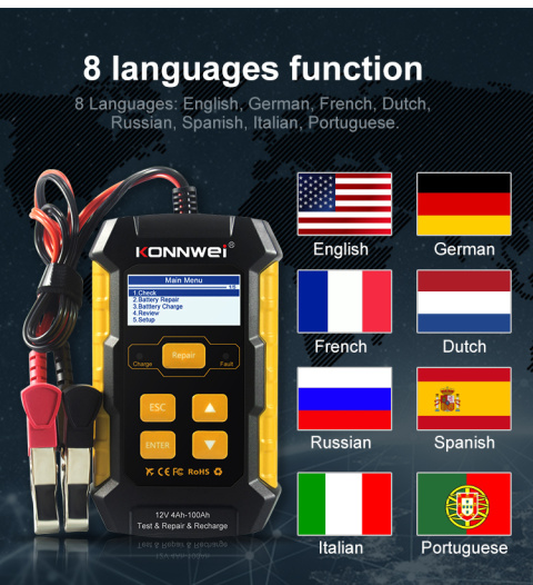 Tester akumulatorów samochodowych Konnwei KW510 Tester akumulatorów samochodowych Konnwei KW510