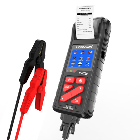 Tester akumulatorów z drukarką 6-24V Konnwei KW720