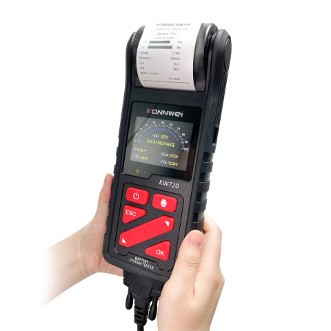 Tester akumulatorów z drukarką 6-24V Konnwei KW720