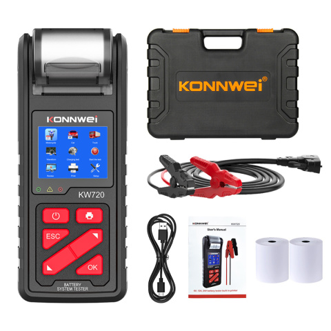 Tester akumulatorów z drukarką 6-24V Konnwei KW720