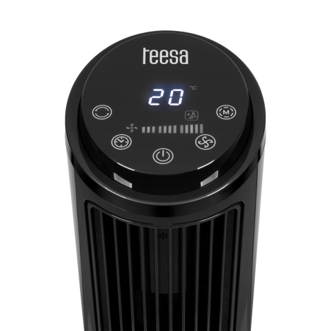 Wentylator kolumnowy wiatrak stojący podłogowy cichy timer pilot Teesa