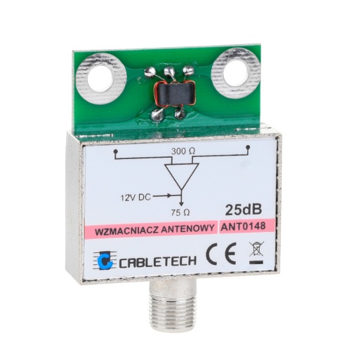 Wzmacniacz Antenowy Ekranowany 25dB Optymalizacja odbioru TV Wzmacniacz Antenowy Ekranowany 25dB Optymalizacja odbioru TV
