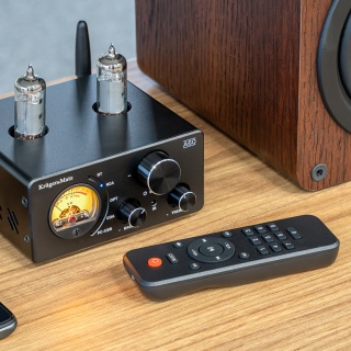 Wzmacniacz lampowy stereo 2x100W 4-8Ohm Bluetooth 5.0 AUX Kruger&Matz A60