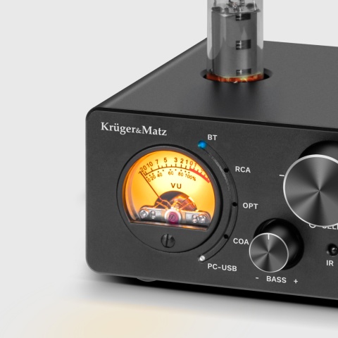 Wzmacniacz lampowy stereo 2x100W 4-8Ohm Bluetooth 5.0 AUX Kruger&Matz A60