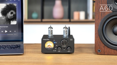Wzmacniacz lampowy stereo 2x100W 4-8Ohm Bluetooth 5.0 AUX Kruger&Matz A60