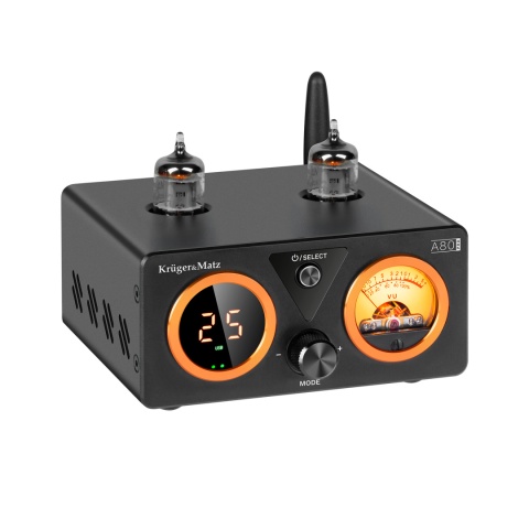 Wzmacniacz lampowy stereo Bluetooth 5.1 aptX HD LED AUX Kruger&Matz A80-PRO