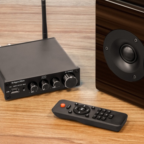 Wzmacniacz stereo Bluetooth 5.1 aptX HD 2x100W pilot Kruger&Matz A20
