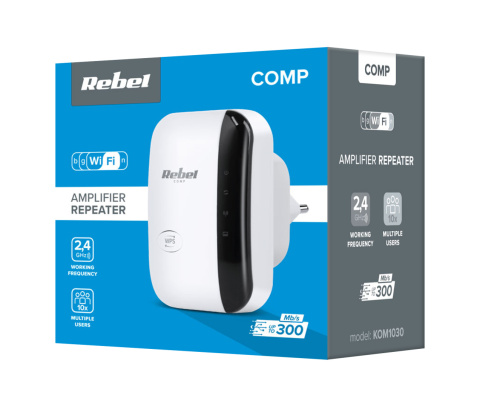 Wzmacniacz sygnału Wi-Fi repeater 300 Mb/s Rebel