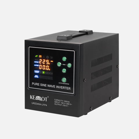 Zasilacz Awaryjny Przetwornica KEMOT PROsinus-500-LFP4 12V 230V 500VA/300W Zasilacz Awaryjny Przetwornica KEMOT PROsinus-500-LFP4 12V 230V 500VA/300W