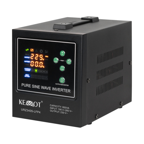 Zasilacz Awaryjny Przetwornica KEMOT PROsinus-800-LFP4 12V 230V 800VA/500W Zasilacz Awaryjny Przetwornica KEMOT PROsinus-800-LFP4 12V 230V 800VA/500W