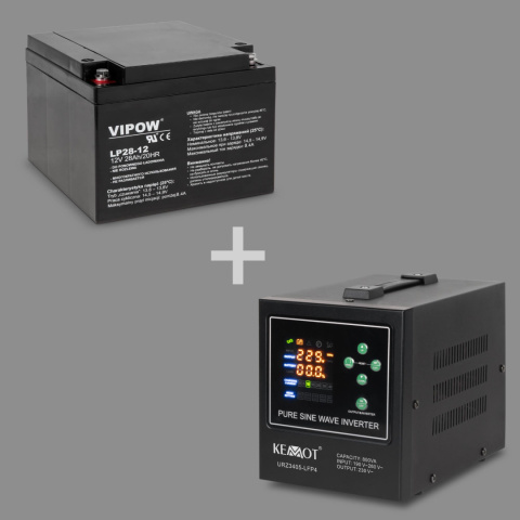 Zasilacz Awaryjny Przetwornica KEMOT PROsinus-800-LFP4 12V 230V 800VA/500W Zasilacz Awaryjny Przetwornica KEMOT PROsinus-800-LFP4 12V 230V 800VA/500W